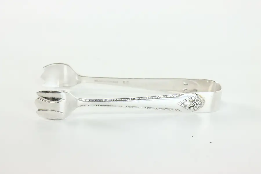 Main image of Victorian Antique Silverplate Small Serving Tongs, Holmes & Edwards