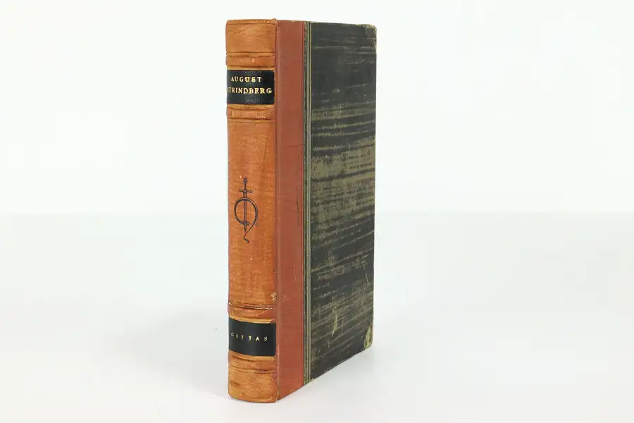 Main image of Vintage Leatherbound Swedish Book Getting Married, Strindberg