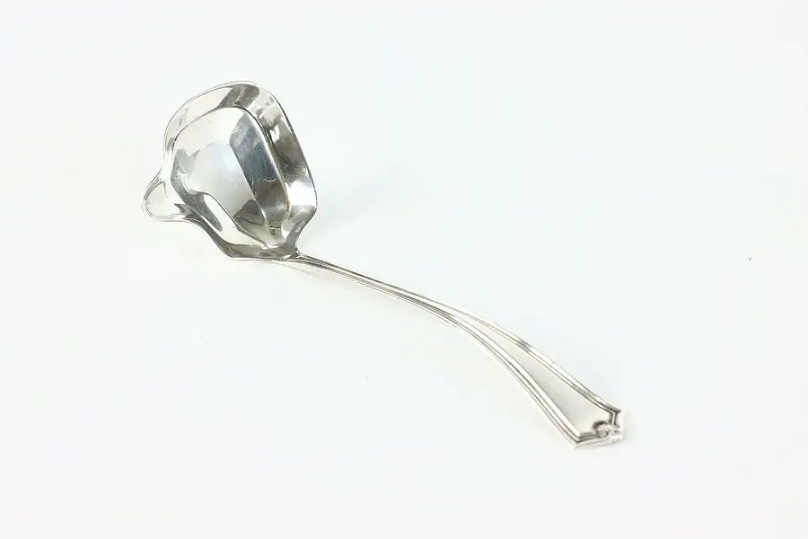 Main image of Victorian Antique Sterling Silver Sauce, Gravy Ladle with Spout, SSMC