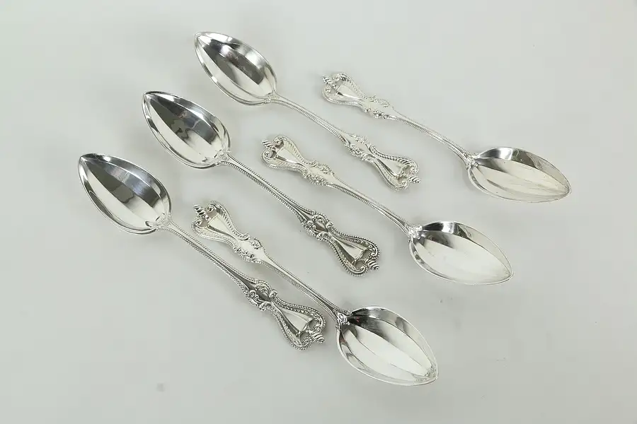 Main image of Towle Old Colonial Set of 6 Sterling Silver 5 5/8" & 5 7/8" Tea Spoons