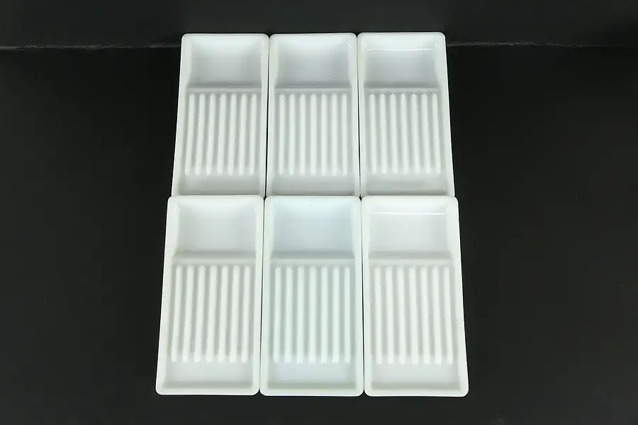 Main image of Antique Milk Glass Dental Trays, The American Cabinet Co.,Two Rivers