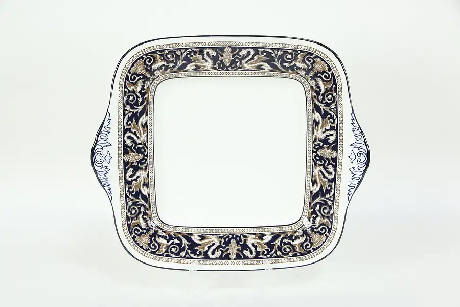 Main image of Wedgwood Cobalt Blue Florentine Dragon Pattern Plate or Platter
