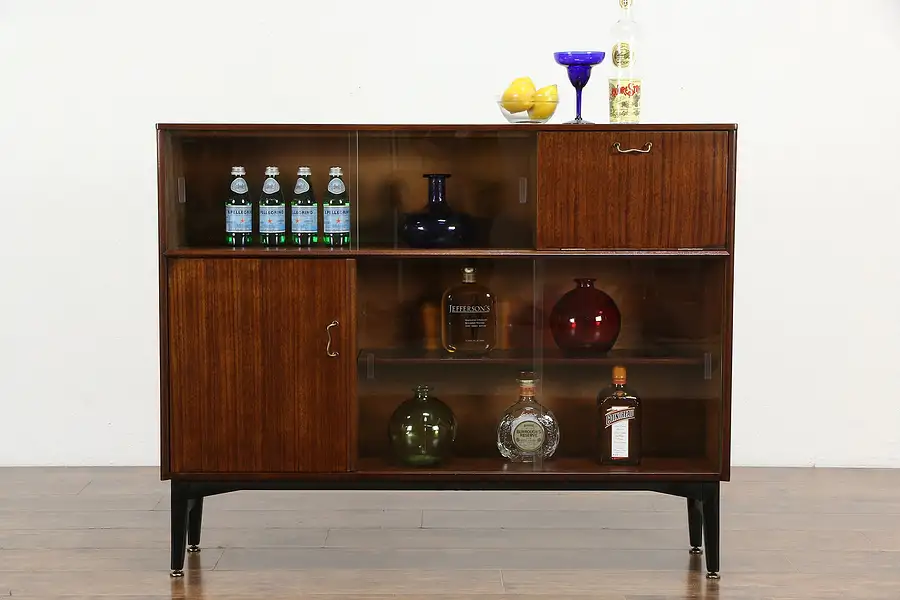 Main image of Midcentury Modern Scandinavian 1960 Vintage Bar or China Cabinet