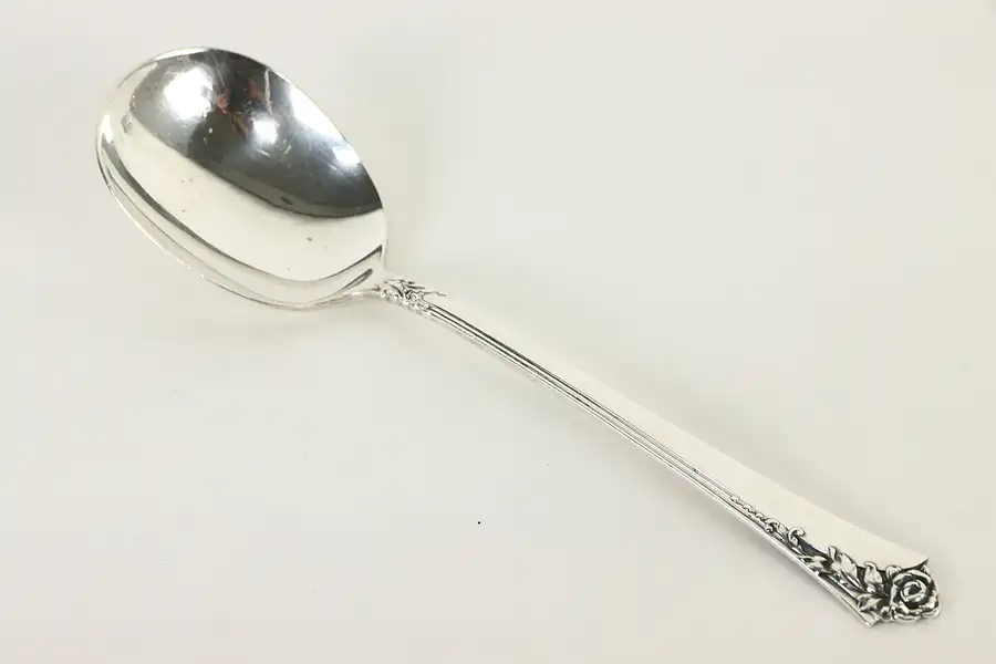 Main image of Sterling Silver Heirloom Damask Rose Jelly Spoon Sugar Shell 6"