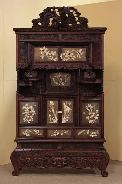Main image of Rosewood Japanese Shodana, Altar or Curio Cabinet