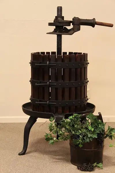 Main image of Antique Iron Chiarugi Bros. Wine or Cider Press