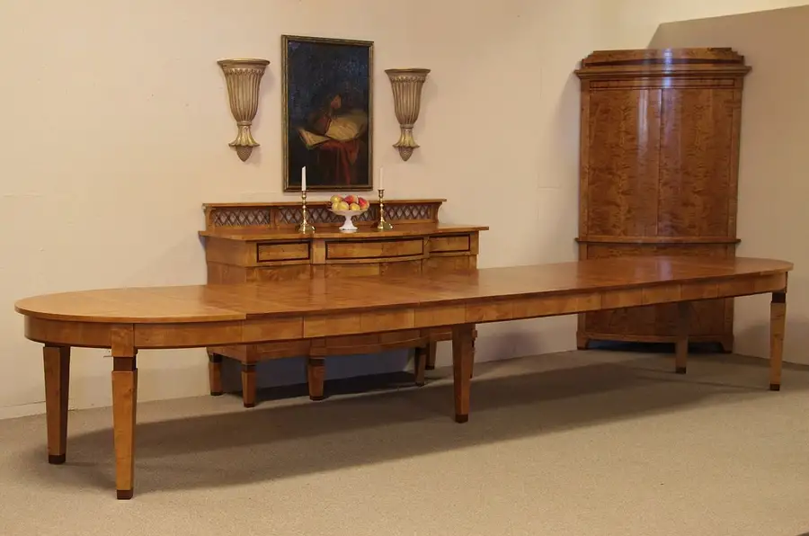 Main image of Biedermeier Curly Birch 16' Conference, Dining Table