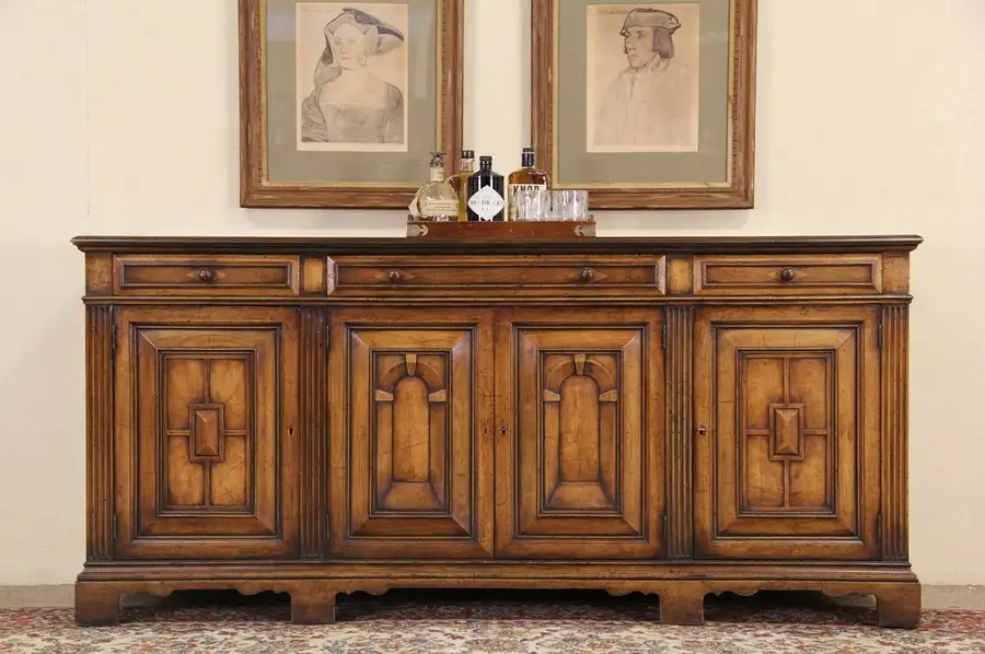 Main image of English Renaissance Vintage Sideboard or Server