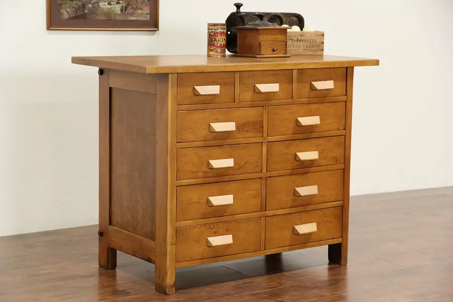 Main image of Workbench from 1930's Vintage High School Wood Shop or Kitchen Island