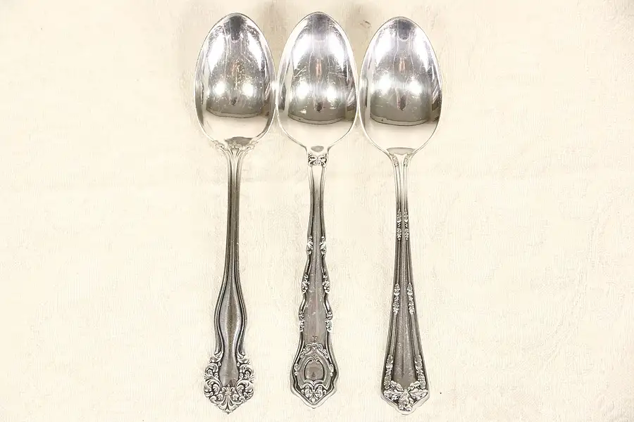 Main image of Victorian Silverplate 1900 Antique Group of 3 Teaspoons
