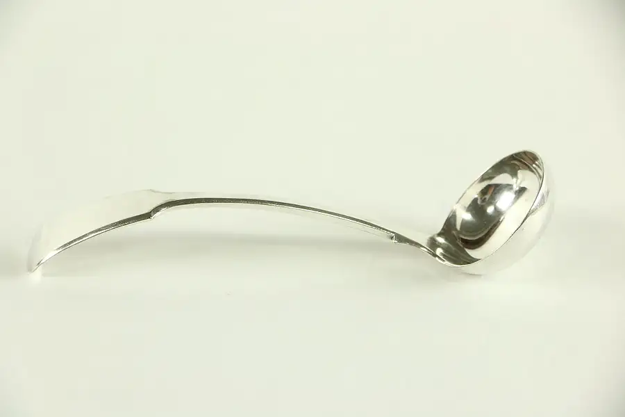 Main image of English 1880's Antique Victorian Silverplate Serving Ladle, Signed BR & B
