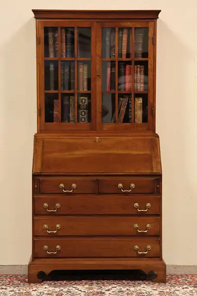 Main image of Stickley 1950 Cherry Secretary Desk & Bookcase