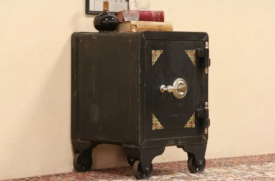 Main image of Wehrle Newark Ohio Antique Iron 1895 Safe