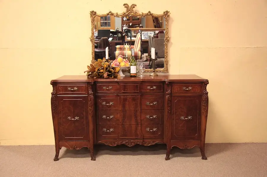 Main image of French Style Carved Sideboard Buffet