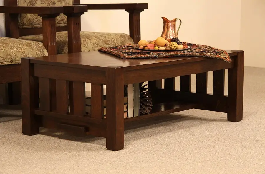 Main image of Arts & Crafts Mission Oak Coffee Table