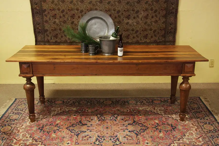 Main image of Country Pine 1870 Antique Harvest Table