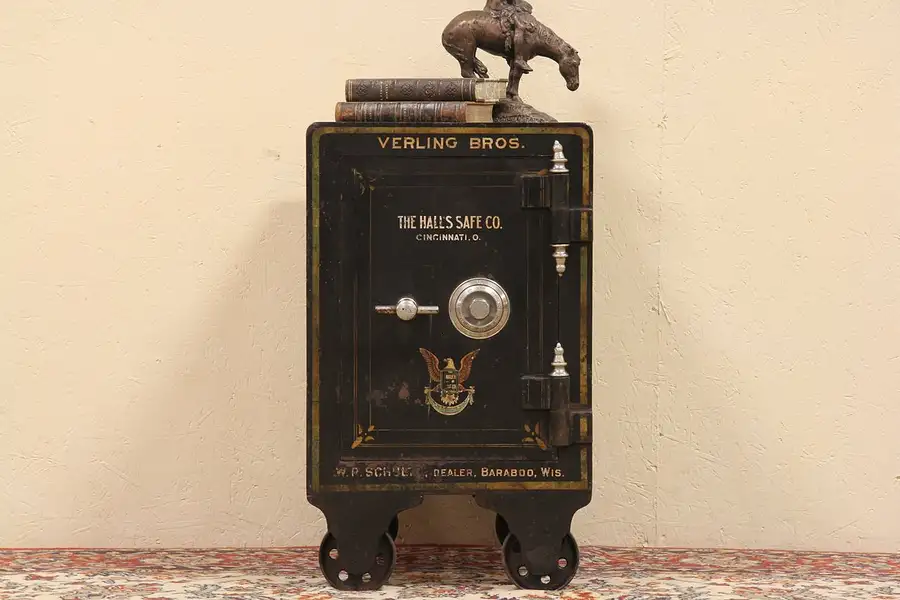 Main image of Hall Cincinnati Antique 1906 Iron Safe