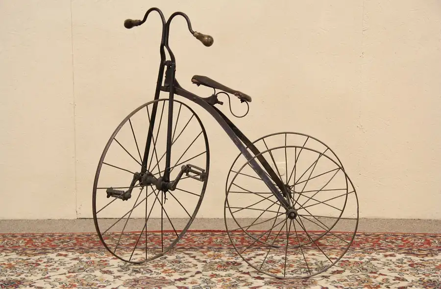 Main image of Victorian Iron 1900 Tricycle Three Wheeler Velocipede