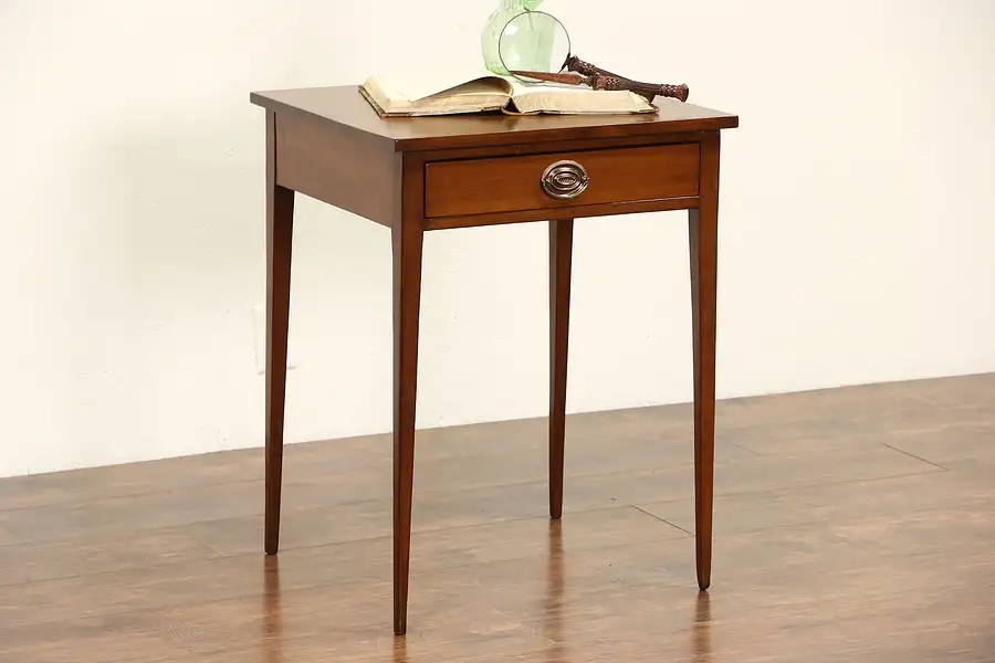 Main image of Hepplewhite or Federal 1790's Antique Cherry End Table or Nightstand