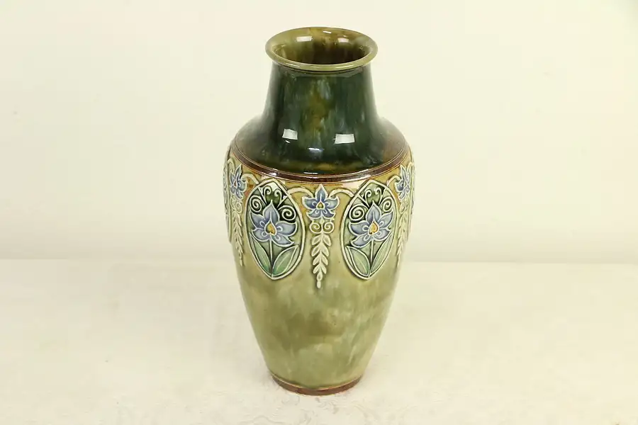 Main image of Royal Doulton Signed English Antique Hand Painted Vase
