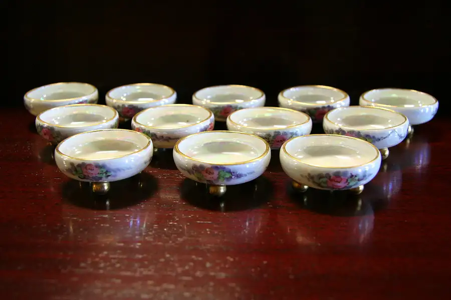 Main image of Set of 12 Czech Schlackenwerth Salt Cellars