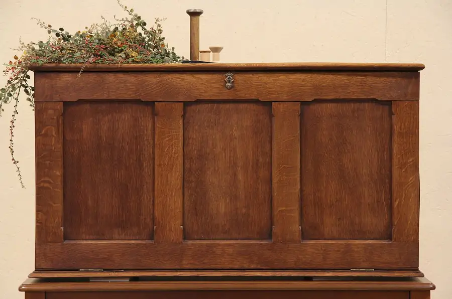 Main image of Oak 1870 Antique Countertop Mailbox File Cabinet