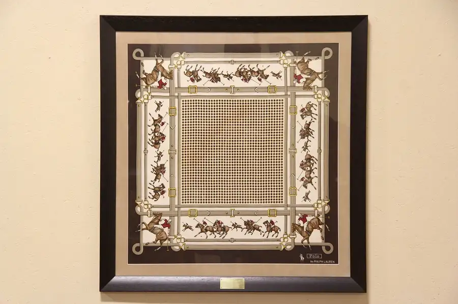 Main image of Polo by Ralph Lauren Silk Scarf, Custom Mat & Frame