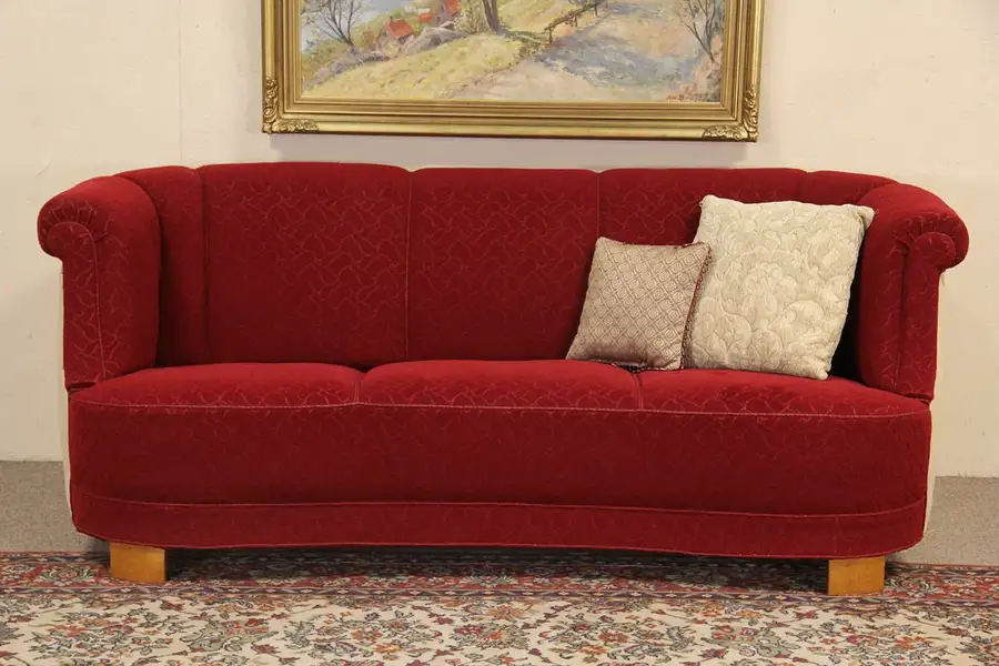Main image of Art Deco Original 1940's Vintage Scandinavian Club Sofa