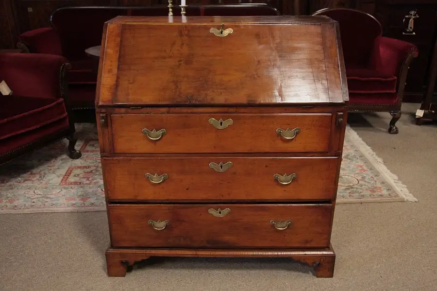 Main image of Connecticut Georgian Maple Secretary Desk, 1770's