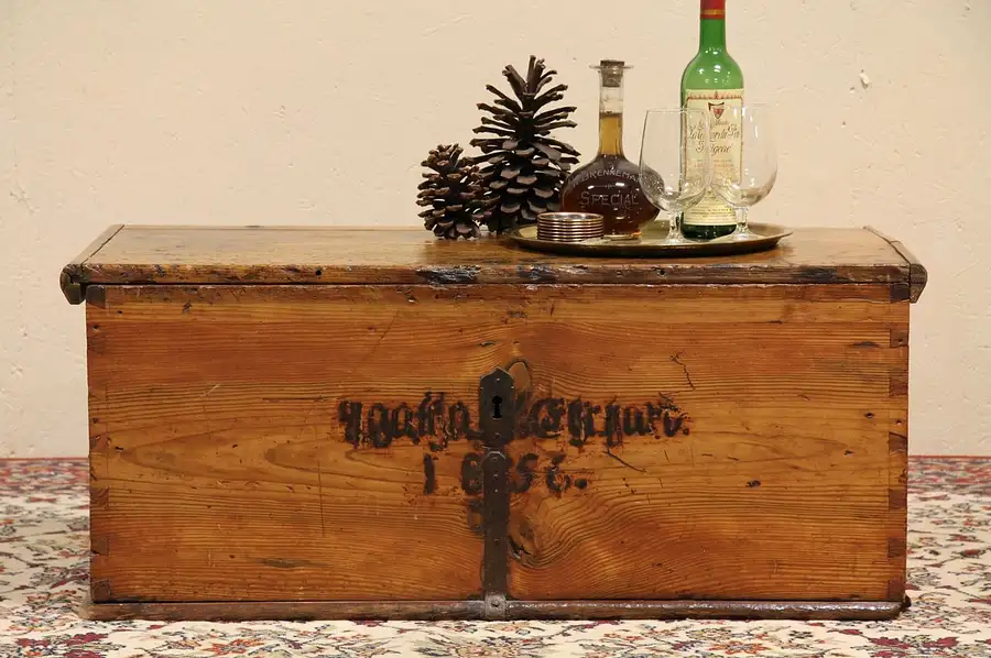 Main image of Scandinavian Pine 1856 Immigrant Trunk Coffee Table