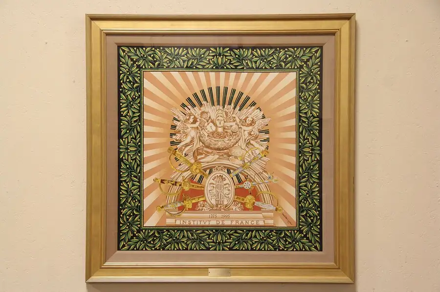 Main image of Cartier of Paris Silk Scarf, Custom Mat & Frame