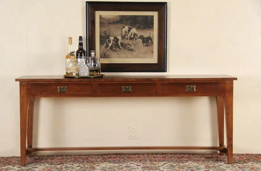 Main image of Cherry & Birch Craftsman Vintage Sofa, Hall or Foyer Table