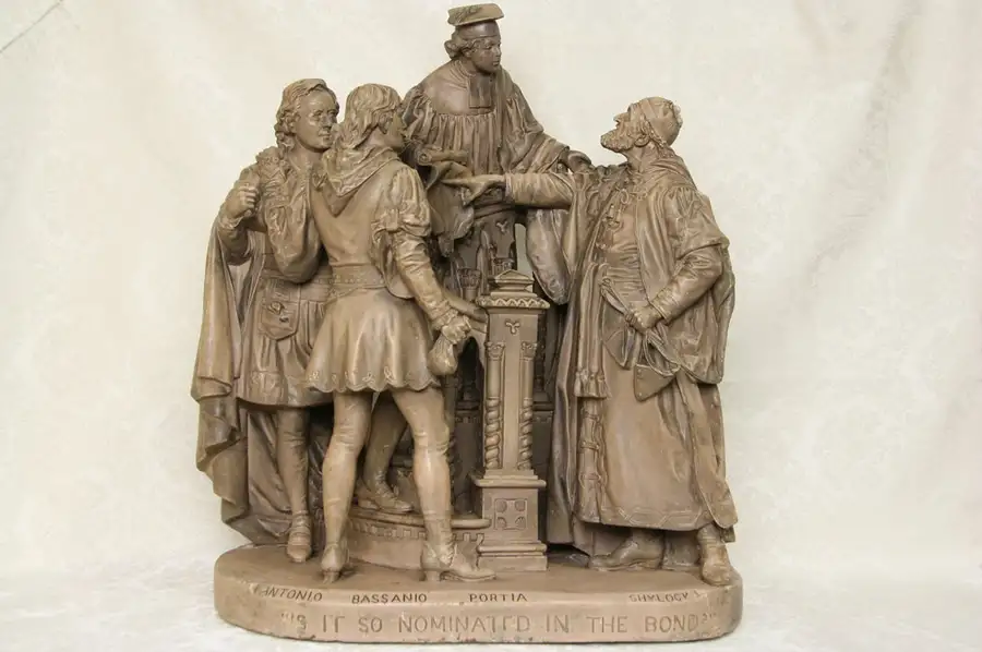 Main image of Rogers 1880 Antique Sculpture from Shakespeare's Merchant of Venice, Shylock