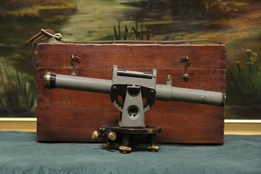 Main image of Craftsman 1940's Surveyor Transit, Mahogany Case