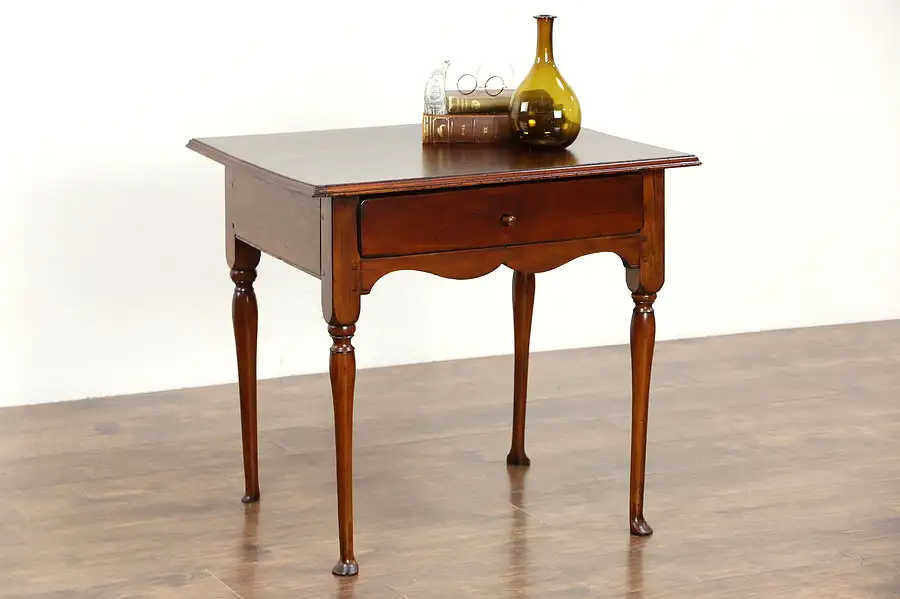 Main image of Pine Georgian 1760 Antique Lamp, Occasional or Work Table, Nightstand