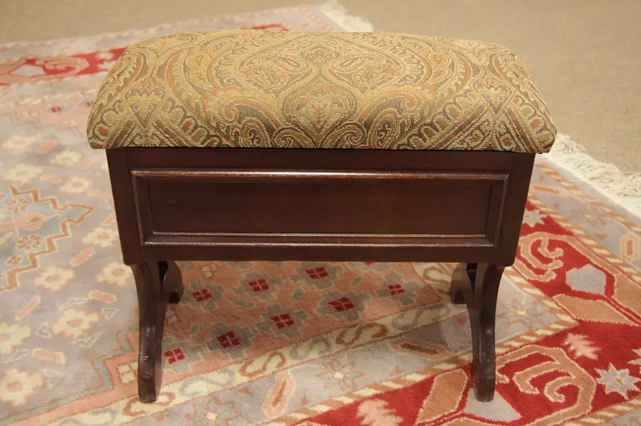 Main image of Victorian Antique Slipper Bench or Stool