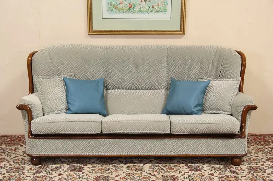 Main image of Italian 1960's Vintage Sofa, Fruitwood Frame
