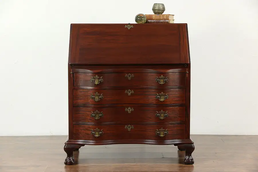Main image of Traditional Mahogany 1920's Antique Drop Front Secretary Desk