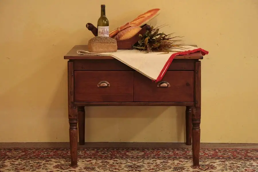 Main image of Country Pine Baker's Table or Kitchen Island