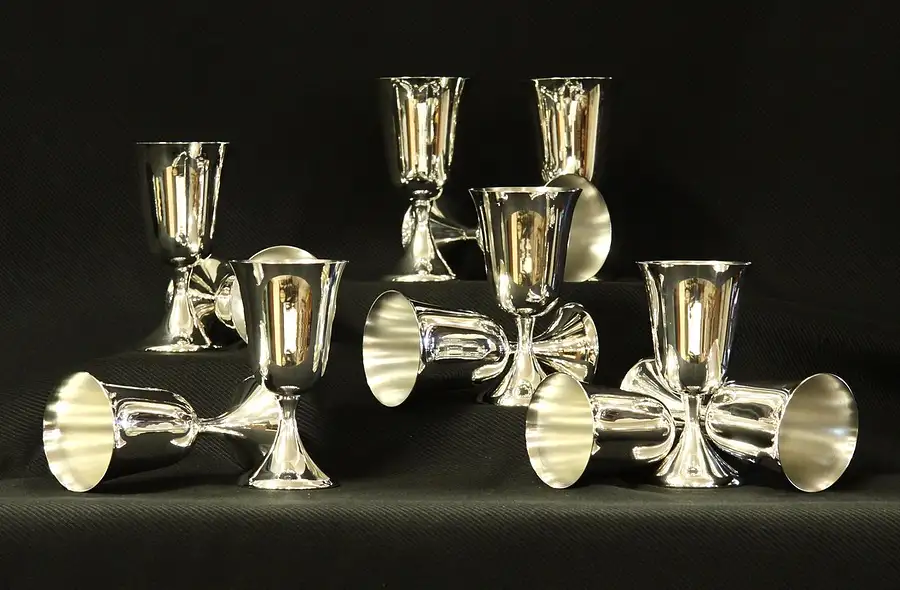 Main image of Set of 12 Rogers Silver Plate Goblets