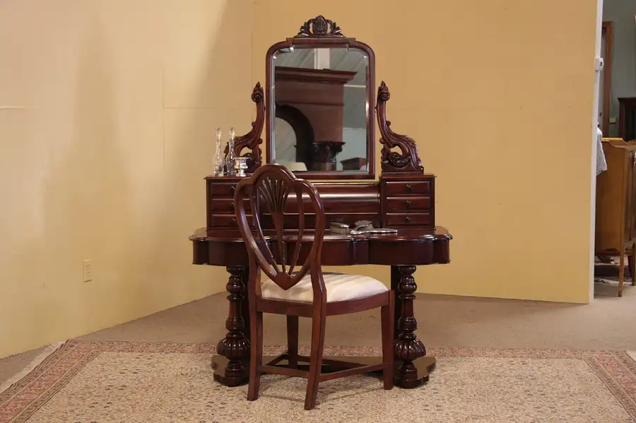 Main image of Victorian Antique Dressing Table Desk or Vanity
