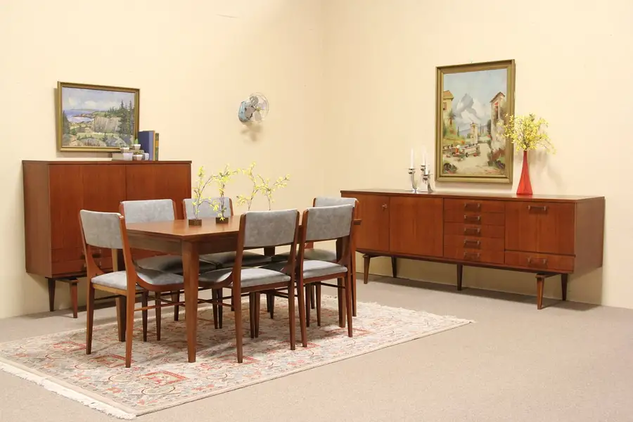 Main image of Danish Midcentury Modern Teak Dining Set