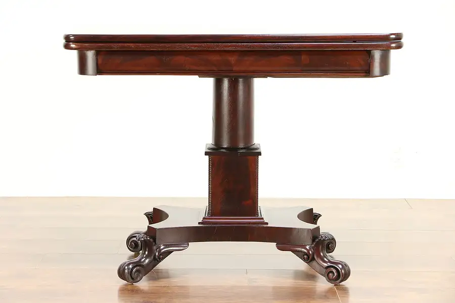 Main image of Empire Antique 1830 Mahogany Console Opens to Game Table