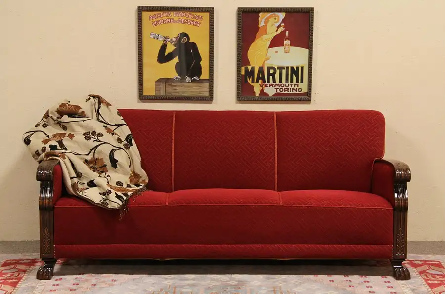 Main image of Art Deco 1935 Red Sofa