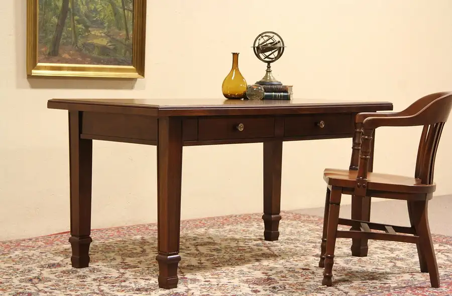 Main image of Canadian 1930's Writing Desk or Library Table