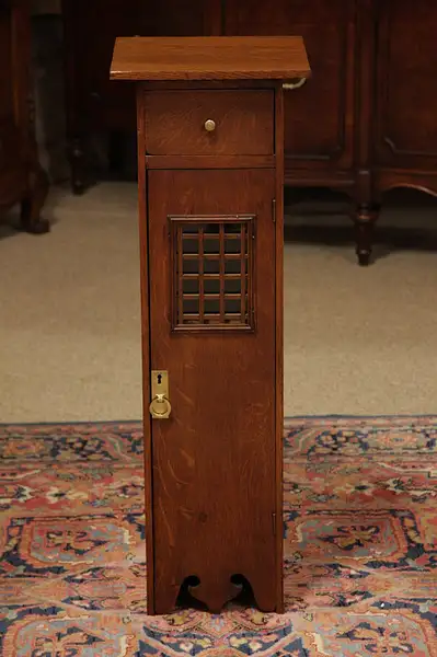 Main image of Arts & Crafts Mission Oak 1900's Smoking Stand