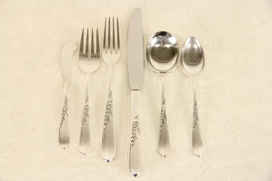 Main image of Wheat by Reed & Barton 6 Piece Sterling Silver Place Setting