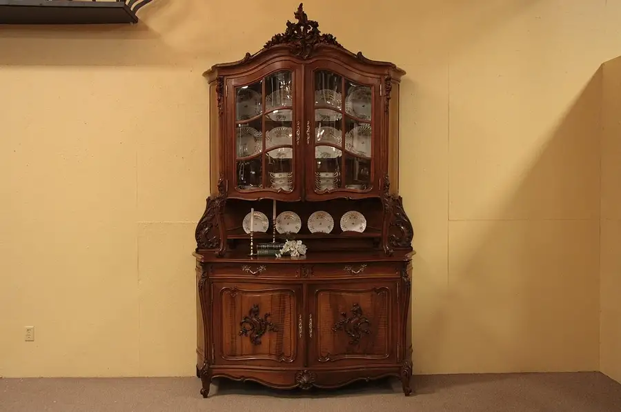Main image of French Antique Sideboard China Cabinet