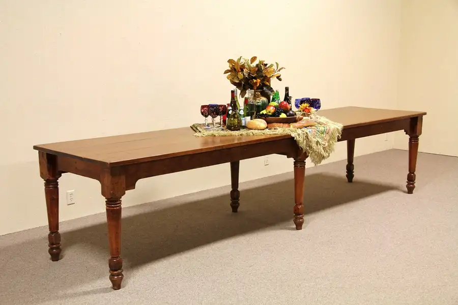 Main image of Country Pine 12' Rustic 1870 Farmhouse Dining Table