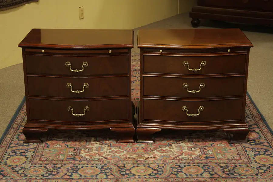 Main image of Pair of Baker Nightstands, End or Bedside Tables